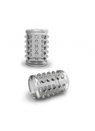 Прозрачная насадка на пенис с шишечками STAY HARD COCK SLEEVE 02 CLEAR - Blush Novelties - в Самаре купить с доставкой