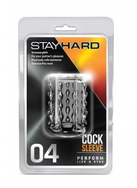 Прозрачная насадка с бороздками STAY HARD COCK SLEEVE 04 CLEAR - Blush Novelties - в Самаре купить с доставкой
