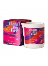 Массажная свеча Light My Fire с ароматом моной - 80 мл. - Love to Love - купить с доставкой в Самаре