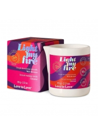 Массажная свеча Light My Fire Coconut с ароматом кокоса - 65 гр. - Love to Love - купить с доставкой в Самаре