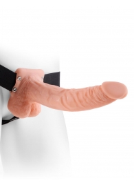 Полый страпон телесного цвета Hollow Strap-On with Balls - 24 см. - Pipedream - купить с доставкой в Самаре