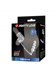 Прозрачная насадка на пенис и мошонку с анальным стимулятором Rilley - Baile - в Самаре купить с доставкой