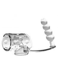 Прозрачная насадка на пенис и мошонку с анальным стимулятором Rilley - Baile - в Самаре купить с доставкой