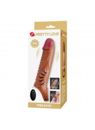 Коричневая вибронасадка с подхватом мошонки и пультом ДУ - Baile - в Самаре купить с доставкой