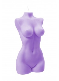 Фиолетовая интерьерная свеча в форме женского торса - 850 гр. - Pecado - купить с доставкой в Самаре