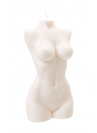 Белая интерьерная свеча в форме женского торса - 850 гр. - Pecado - купить с доставкой в Самаре