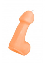 Оранжевая свеча в форме пениса - 47 гр. - Pecado - купить с доставкой в Самаре