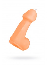 Оранжевая свеча в форме пениса - 47 гр. - Pecado - купить с доставкой в Самаре