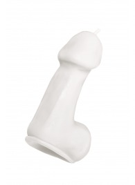 Белая свеча в форме пениса - 47 гр. - Pecado - купить с доставкой в Самаре