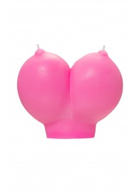 Розовая свеча «Сиськи» - 150 гр. - Pecado - купить с доставкой в Самаре