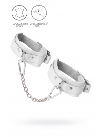 Белые мини-оковы со скруглёнными углами - Pecado - купить с доставкой в Самаре