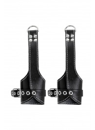 Черные подвесы с белой строчкой - Pecado - купить с доставкой в Самаре