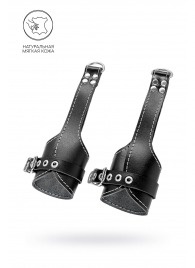 Черные подвесы с белой строчкой - Pecado - купить с доставкой в Самаре