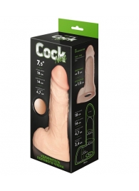 Телесный фаллоудлинитель с мошонкой Cock Next - 19 см. - LOVETOY (А-Полимер) - в Самаре купить с доставкой