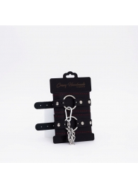 Черно-красные кожаные оковы - Crazy Handmade - купить с доставкой в Самаре