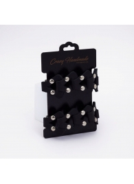 Черные кожаные оковы из звеньев - Crazy Handmade - купить с доставкой в Самаре