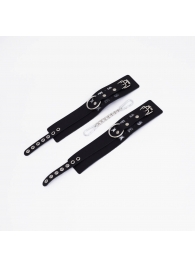 Черные кожаные оковы Sex - Crazy Handmade - купить с доставкой в Самаре