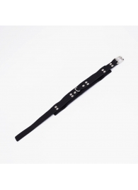 Черный ошейник из высококачественной натуральной кожи - Crazy Handmade - купить с доставкой в Самаре