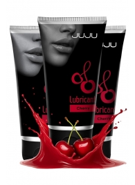Набор из 3 съедобных лубрикантов JUJU со вкусом вишни - JuJu - купить с доставкой в Самаре