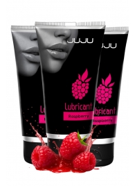 Набор из 3 съедобных лубрикантов JUJU со вкусом малины - JuJu - купить с доставкой в Самаре