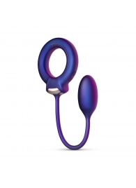 Фиолетовое эрекционное виброкольцо с анальным шариком Eclipse - ONE DC B.V. - в Самаре купить с доставкой