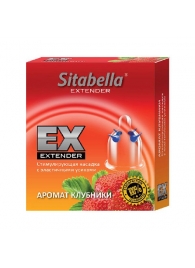 Стимулирующая насадка Sitabella Extender  Клубника - Sitabella - купить с доставкой в Самаре