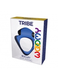 Синее эрекционное кольцо Wooomy Tribeс с вибрацией - Adrien Lastic - в Самаре купить с доставкой