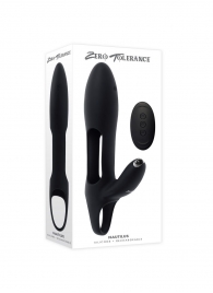 Черная насадка на пенис с вибрацией Nautilus - Zero Tolerance - в Самаре купить с доставкой