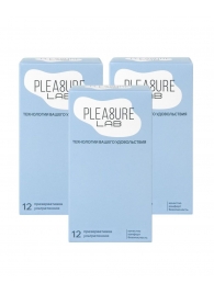 Набор из 3 упаковок ультратонких презервативов Pleasure Lab (по 12 шт.) - Pleasure Lab - купить с доставкой в Самаре