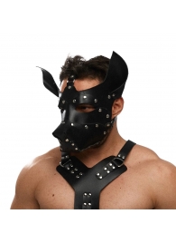 Черная кожаная маска «Собака» - Crazy Handmade - купить с доставкой в Самаре