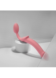 Розовый безремневой страпон Strap-on-me Semi-Realistic Bendable Strap-On size S - Strap-on-me - купить с доставкой в Самаре