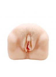 Телесный мастурбатор-вагина с оволосением и вибрацией - Baile - в Самаре купить с доставкой