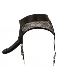 Черный женский страпон Strap-on Set: трусики и насадка - Orion - купить с доставкой в Самаре