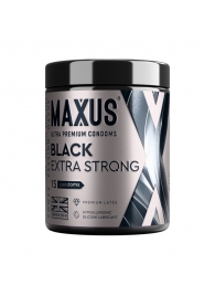 Черные утолщенные презервативы MAXUS Extra Strong с железным кейсом - 15 шт. - Maxus - купить с доставкой в Самаре