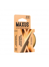 Точечные презервативы MAXUS 2000 Amazing Dots с железным кейсом - 3 шт. - Maxus - купить с доставкой в Самаре