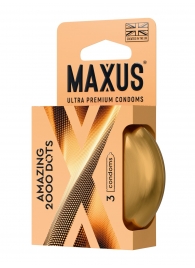 Точечные презервативы MAXUS 2000 Amazing Dots с железным кейсом - 3 шт. - Maxus - купить с доставкой в Самаре