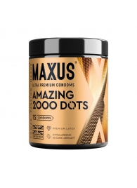 Точечные презервативы MAXUS 2000 Amazing Dots с железным кейсом - 15 шт. - Maxus - купить с доставкой в Самаре