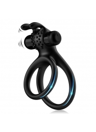 Черное эрекционное виброкольцо с подхватом мошонки Stay Hard - Boys of Toys - в Самаре купить с доставкой