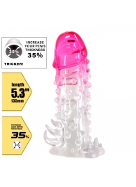 Прозрачно-розовая насадка на пенис Wilford - 13,5 см. - Baile - в Самаре купить с доставкой