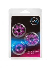 Набор из 3 лиловых эрекционных колец различной формы - Erowoman-Eroman - в Самаре купить с доставкой