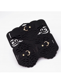 Фигурный набор для БДСМ-игр с узорами и золотистой фурнитурой - Crazy Handmade - купить с доставкой в Самаре