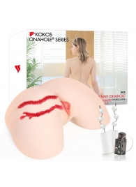 Мастурбатор-полуторс с двойным слоем материала и вибрацией Jenny Onahole Real Hips - KOKOS - в Самаре купить с доставкой
