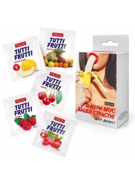 Набор из 5 саше съедобных смазок Tutti-Frutti - Биоритм - купить с доставкой в Самаре