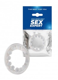 Эрекционное кольцо со стимулирующими шариками на поверхности - Sex Expert - в Самаре купить с доставкой