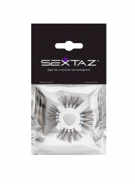 Эластичное эрекционное кольцо с черными «ресничками» - Sextaz - в Самаре купить с доставкой