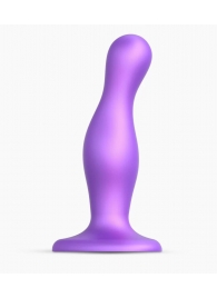 Фиолетовая насадка Strap-On-Me Dildo Plug Curvy size M - Strap-on-me - купить с доставкой в Самаре
