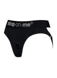 Черные трусики для насадок Heroine Lingerie Harness - size XL - Strap-on-me - купить с доставкой в Самаре