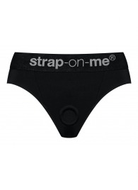 Черные трусики для насадок Heroine Lingerie Harness - size XL - Strap-on-me - купить с доставкой в Самаре