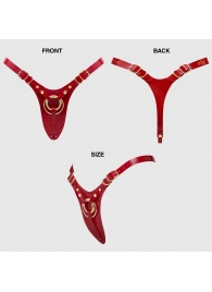 Красный пояс для фиксации насадок Strap-On-Me Leatherette Harness Fabulous - Strap-on-me - купить с доставкой в Самаре