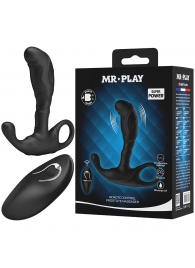 Черный изогнутый массажёр простаты с вибрацией и пультом ДУ - Baile - в Самаре купить с доставкой